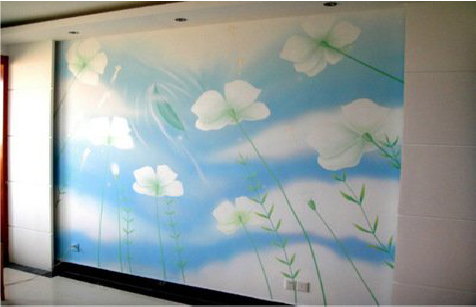 惠安画墙绘怎么画好白云的蓬松感？