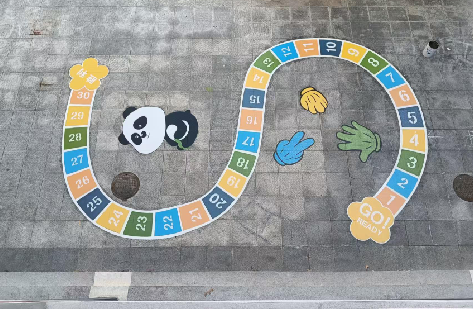 惠安地面游戏彩绘