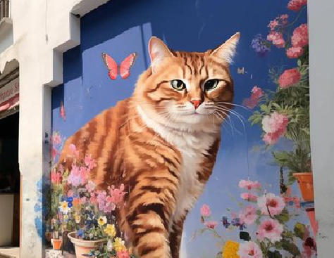 惠安自己绘制有个性的手绘墙