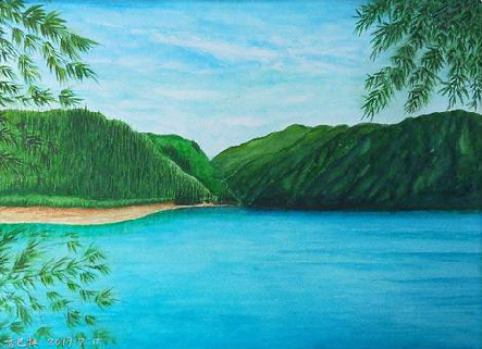 惠安在墙绘中,如何绘画绿水青山?