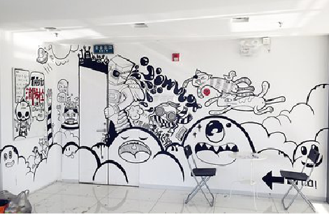 惠安手绘墙并非传统涂鸦。